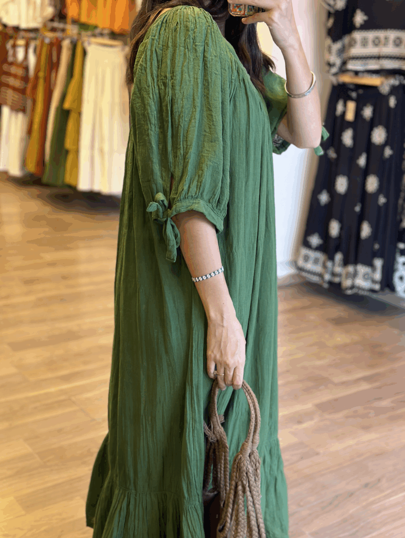 Vestido Afrodita Verde Militar - Imagen 2